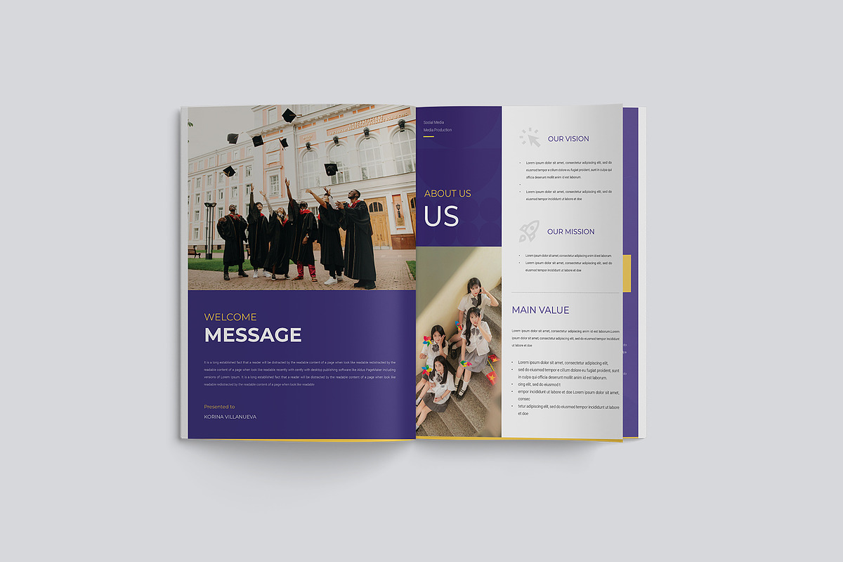 Project School Handbook Template, a Brochure Template by TMint Play (Photo 2 of 8)