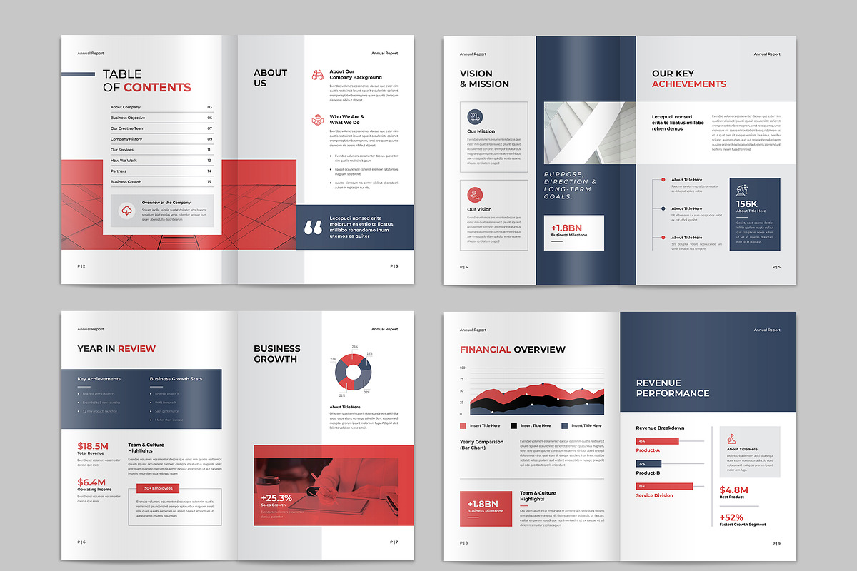 Annual Report Canva Template, a Brochure Template by NorthPeak (Photo 3 of 6)