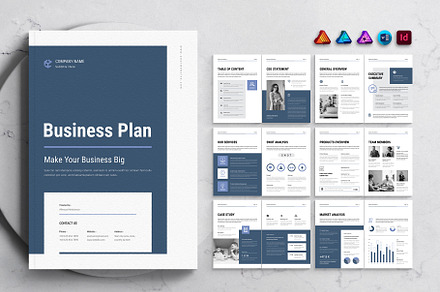 Business Plan Template, a Brochure Template by DesignCrest