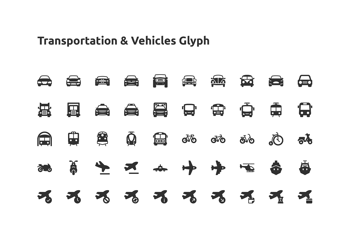 50 Transportation & Vehicles Icons, an Icon by Those Icons (Photo 2 of 2)