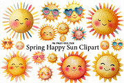 Spring Happy Sun Clipart, an Illustration by Designworld (Thumbnail 1 of 5)