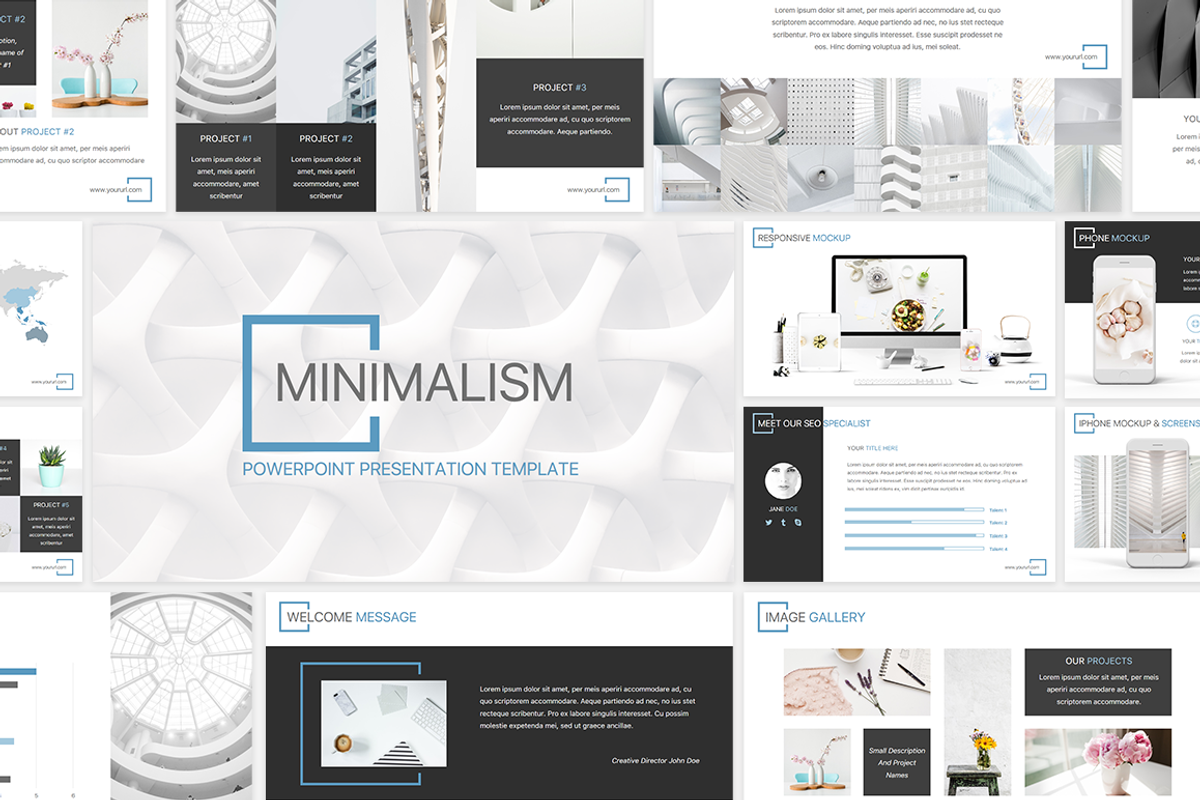 Minimalism - PowerPoint Template, a Presentation Template by Helga_Design (Photo 1 of 13)