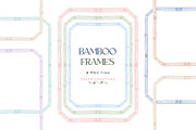 Grandmillenial Bamboo Frame Clipart, a Background Graphic by Essem Creatives (Thumbnail 1 of 5)