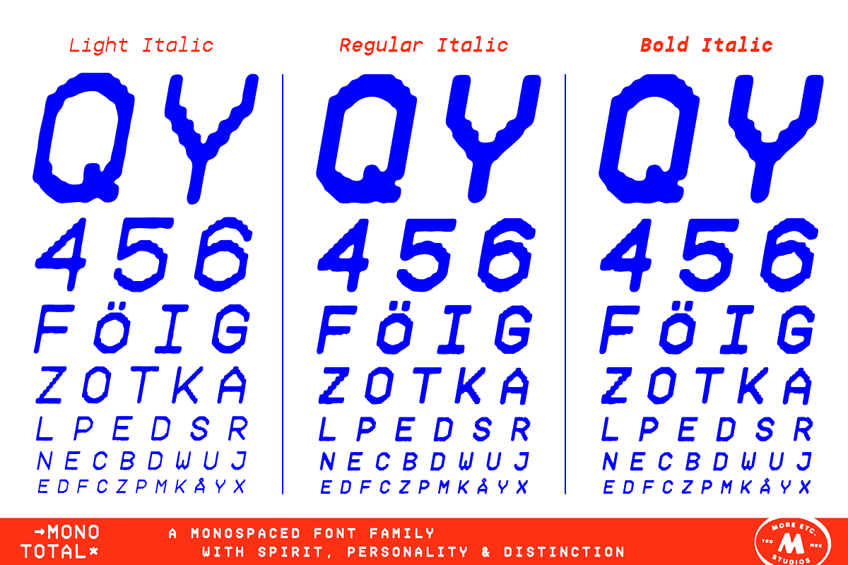 Mono Total–Monospaced Font Family, a Sans Serif Font by More Etc. Studios (Photo 9 of 15)
