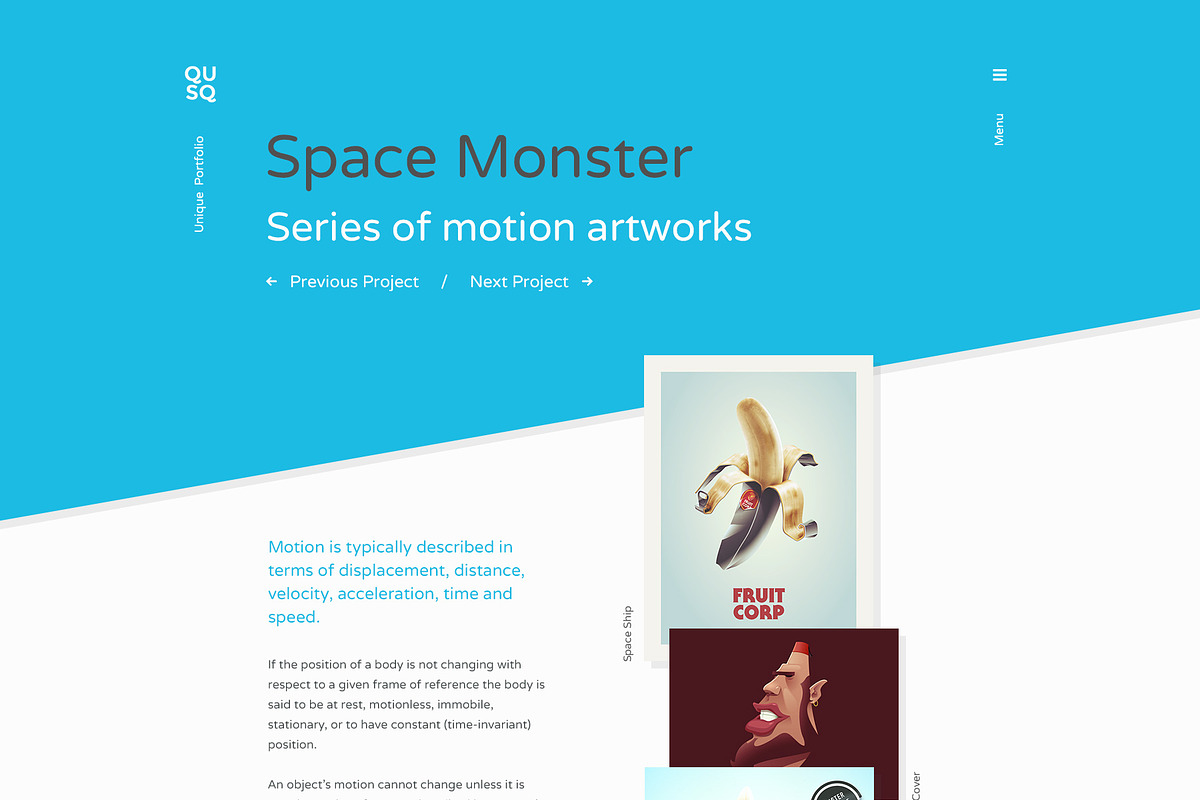 Qusq HTML - Colorful Portfolio, a Websites & App Template by IshYoBoy (Photo 5 of 15)
