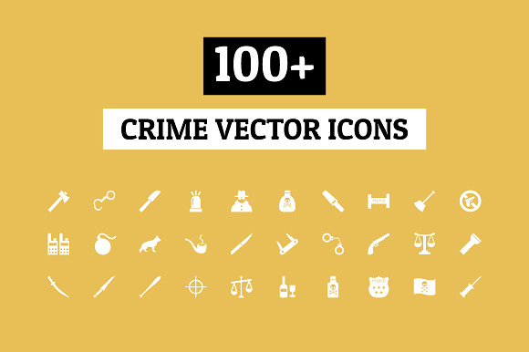 100+ Crime Vector Icons preview 3