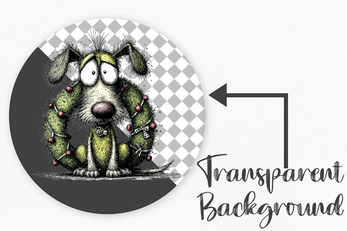 Christmas Dog & Cat Clipart, an Illustration by Canvas Craft (Photo 2 of 7)