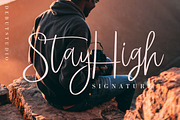 StayHigh  Signature Font, a Script Font by Debut Studio (Thumbnail 1 of 6)