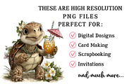 Whimsical Summer Turtle Clipart, an Illustration by OK Design (Thumbnail 5 of 6)
