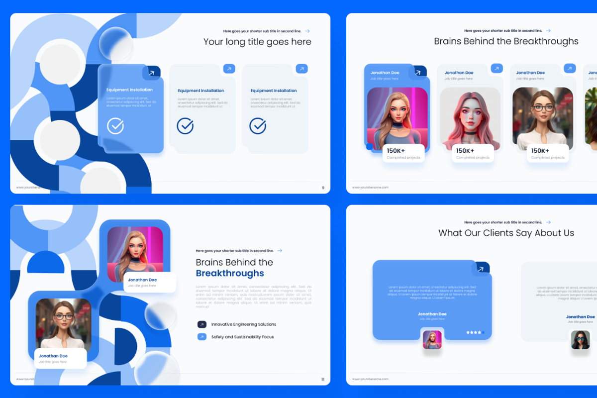 Company profile - Glassmorphic preview 4