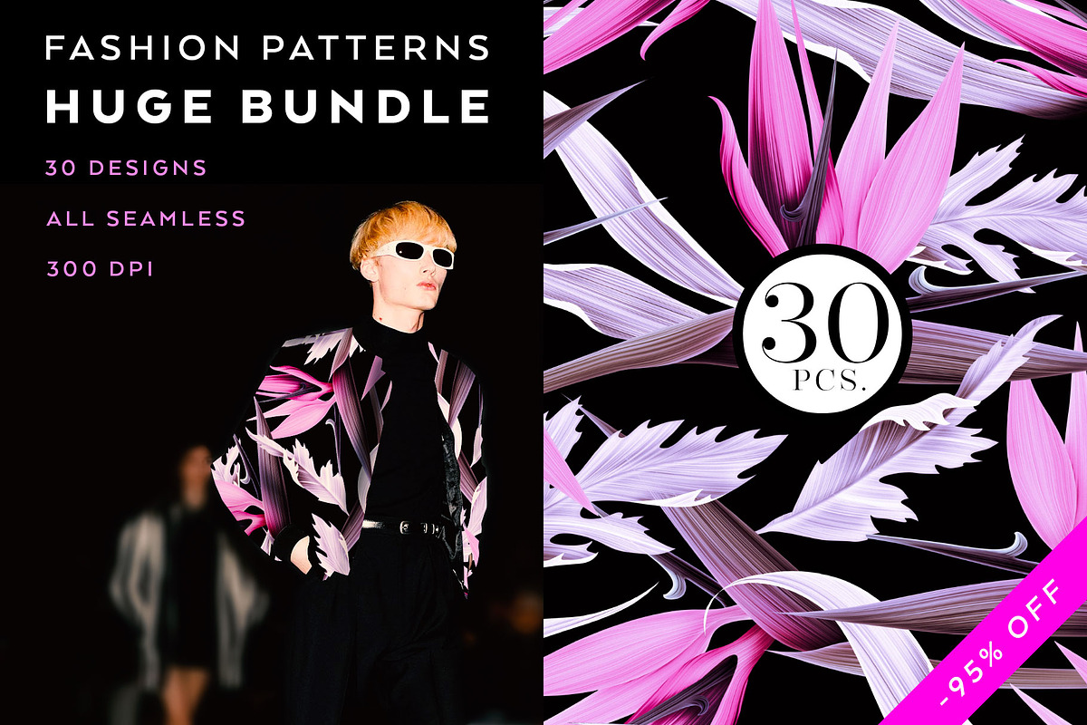 95% OFF!! Huge Floral Designs BUNDLE, a Pattern Graphic by Luxury Fashion Prints (Photo 1 of 5)