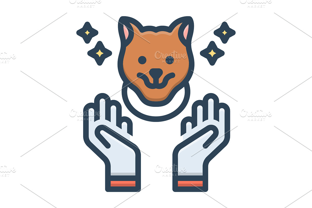 Pet care color icon, a Duotone Icon by Creative priyanka