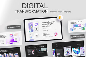 Digital Transformation Google Slides, a Presentation Template by New Coral Design