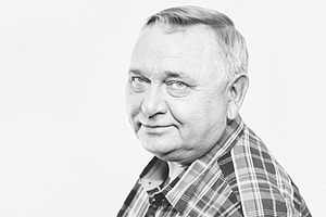 Senior headshot stock photo containing aged and black and white