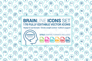 150 Human Mind Process Icons set