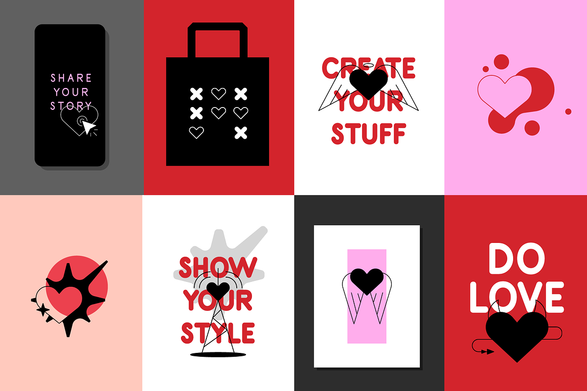 LOVECORE :: Linework flash set, an Object Graphic by V2.GRAPHICS (Photo 5 of 9)