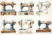 Vintage Sewing Machine Clipart, an Illustration by Libby Wishes (Thumbnail 4 of 5)