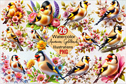 Spring American Goldfinch Bird Subli, an Illustration by SVGArt (Thumbnail 1 of 7)