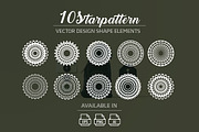 10 starpattern vector shape elements, an Object Graphic by Vova (Thumbnail 1 of 7)