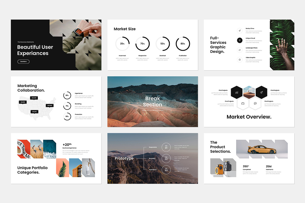Monoc Presentation Template Design, a Presentation Template by Rocketstill (Photo 4 of 5)