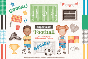 Football - Cliparts Set