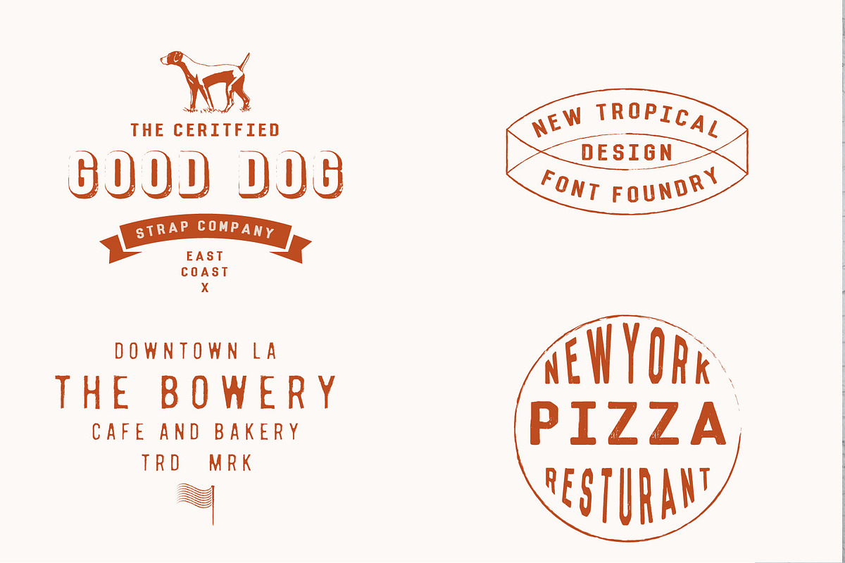 Sign Writer - textured font bundle preview 2
