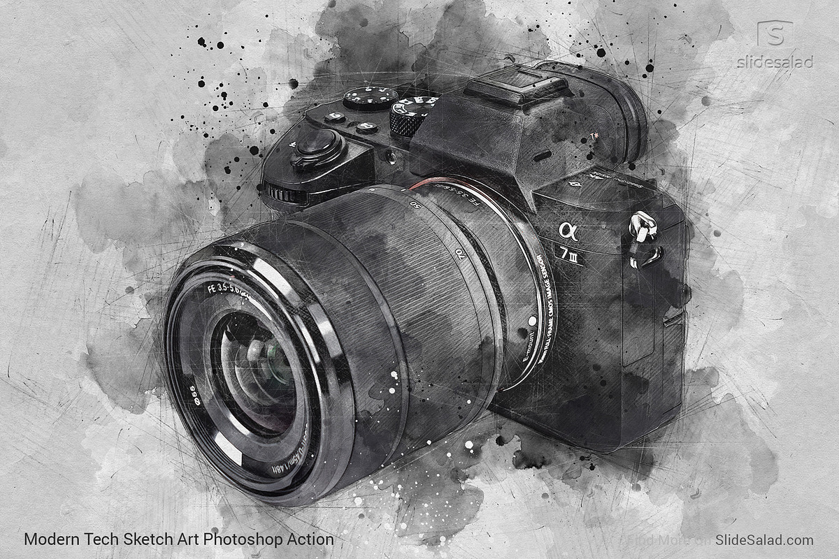 Tech Sketch Art Photoshop Action, an Action Add-On by SlideSalad (Photo 13 of 49)
