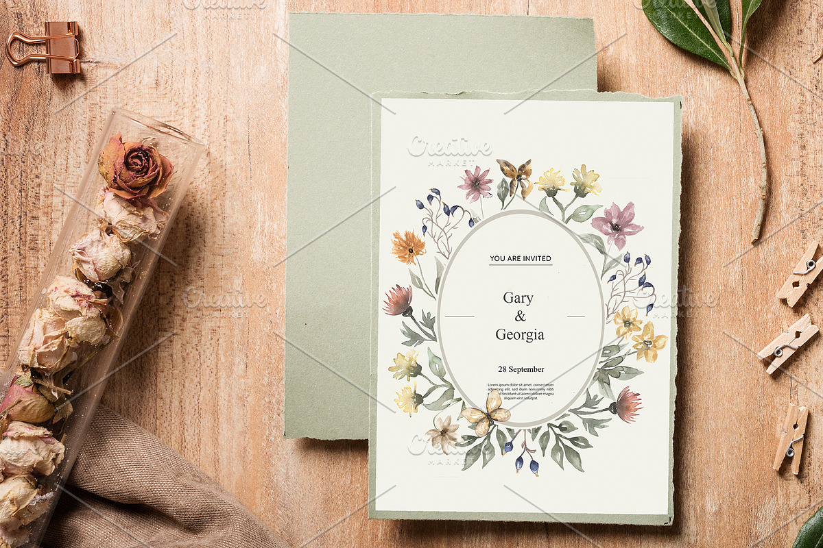 Watercolor Meadow Florals Set, a Decorative Illustration by MayaNavits (Photo 5 of 8)