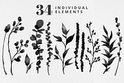 Fleur Noir - Black Watercolor Floral, an Illustration by Brandi Lea Designs (Thumbnail 3 of 9)