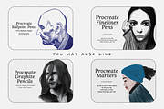 Procreate Ars Lineandi Pen Studio, a Brush Add-On by Brush Moment (Thumbnail 9 of 10)