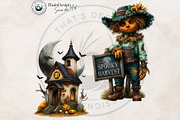 Funny Halloween Clipart PNG Set, a Seasonal Illustration by ThatsDesignArt (Thumbnail 8 of 16)