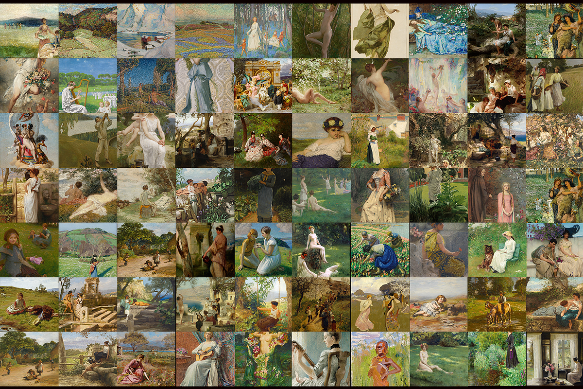 800+ Spring Season Oil Paintings, a Background Graphic by Lilithcollageart (Photo 3 of 11)