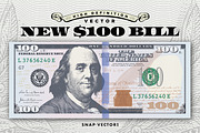 Vector New $100 Bill Template, an Illustration by Snap Vectors (Thumbnail 1 of 3)