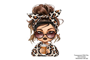 Girl Leopard Bow Clipart PNG Bundle, a Graphic by Clipart Bloom (Thumbnail 2 of 12)