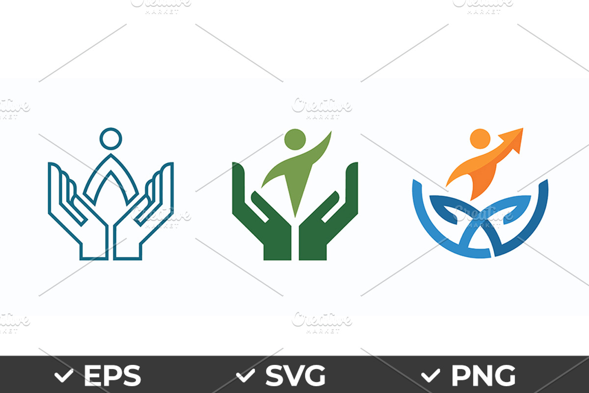 Human Growth Care Vector Logos, an Object Graphic by Artonix (Photo 1 of 3)