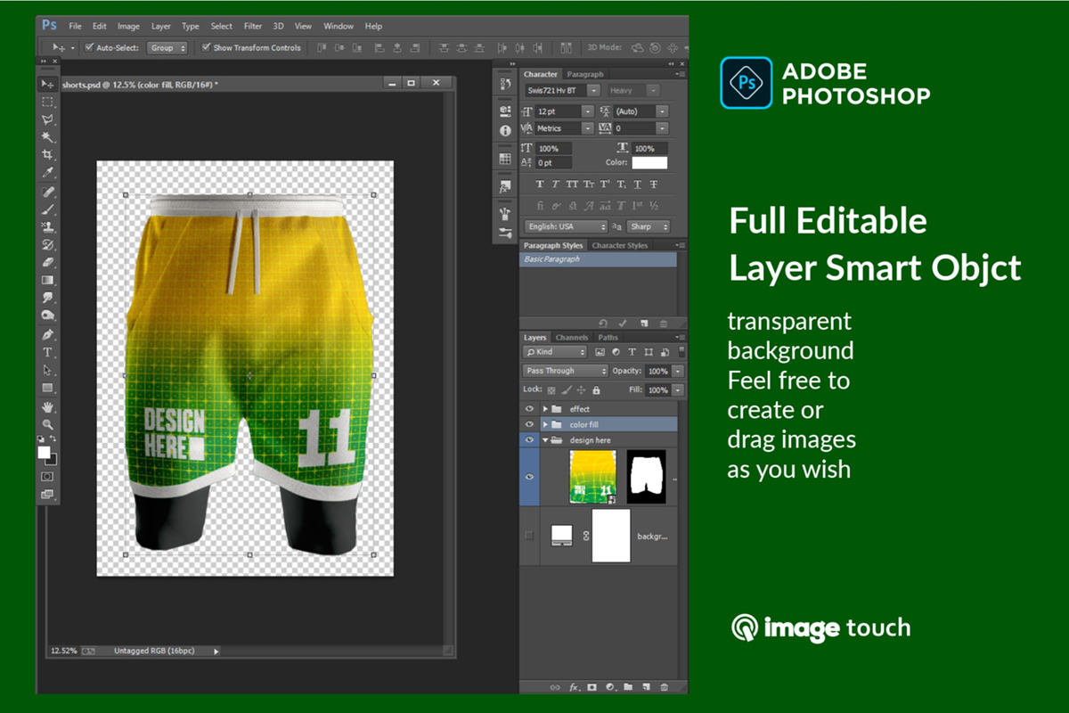 Short Sweatpants Mockup, a Shirt Mockup by image touch (Photo 7 of 10)