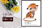 Wild Kitten and White Hare, an Animal Illustration by Eve Farb (Thumbnail 5 of 5)