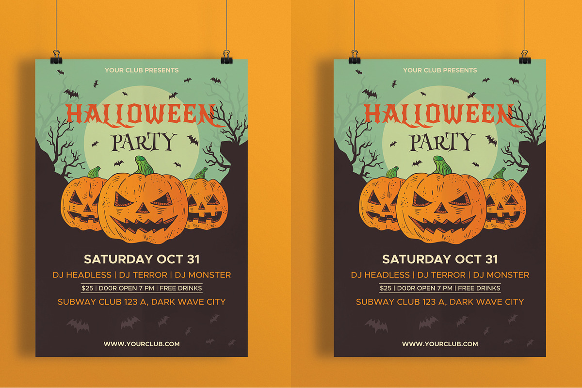Halloween Party Flyer, a Flyer Template by serapika (Photo 3 of 3)