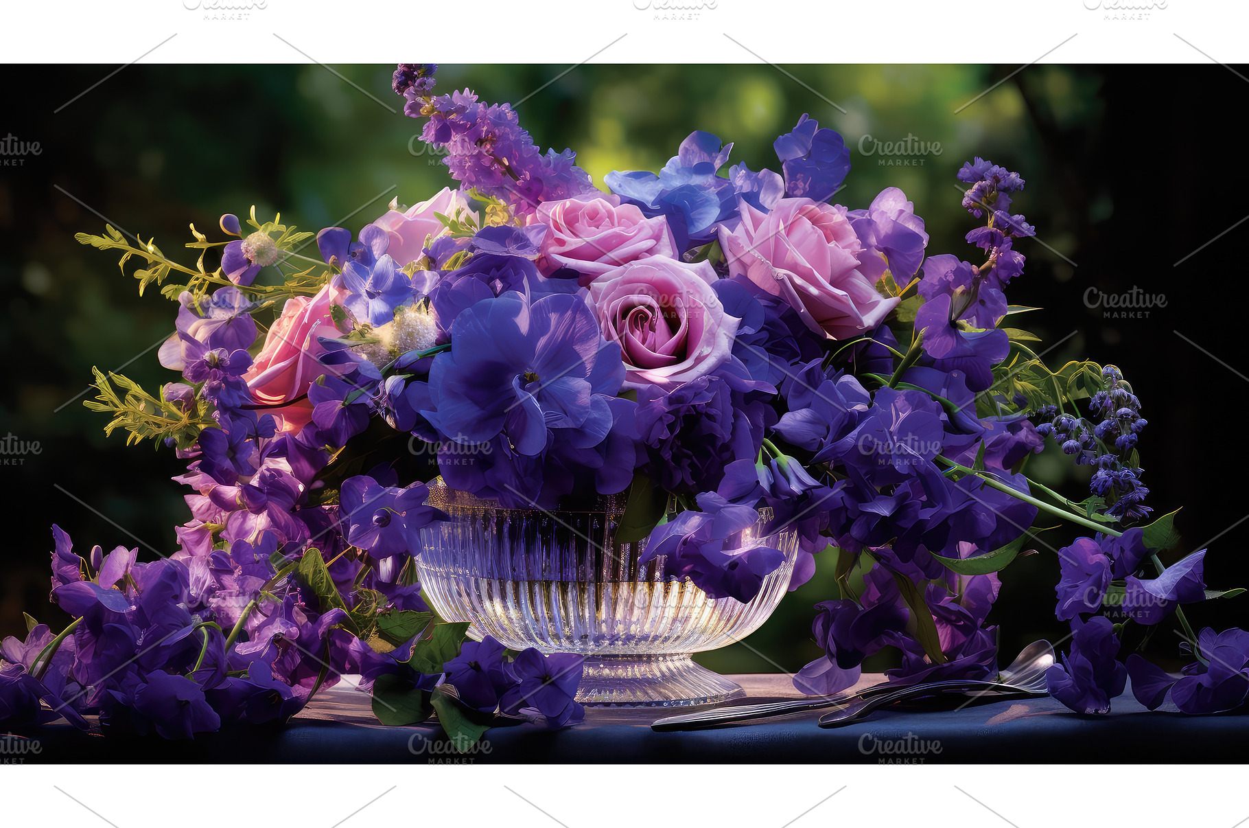 stunning purple invite ai generated, a Nature Photo by pikepicture