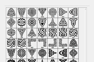 58 Celtic Knots Brushes