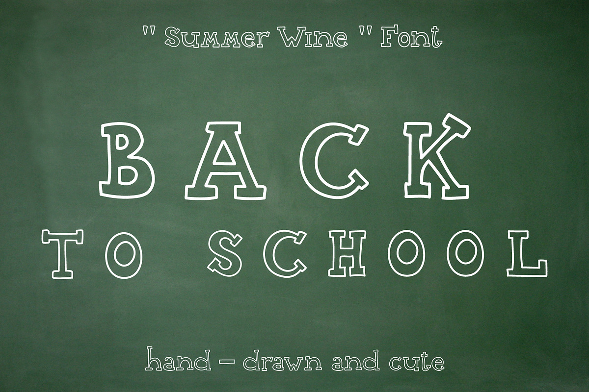Summer Wine - hand drawn font