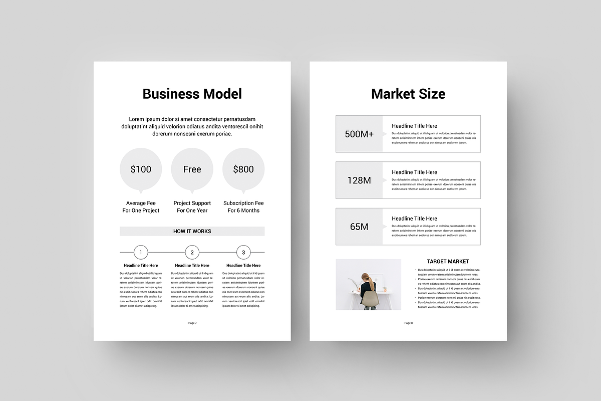 Pitch Deck | MS Word & Indesign, a Marketing Template by Leaflove (Photo 8 of 10)