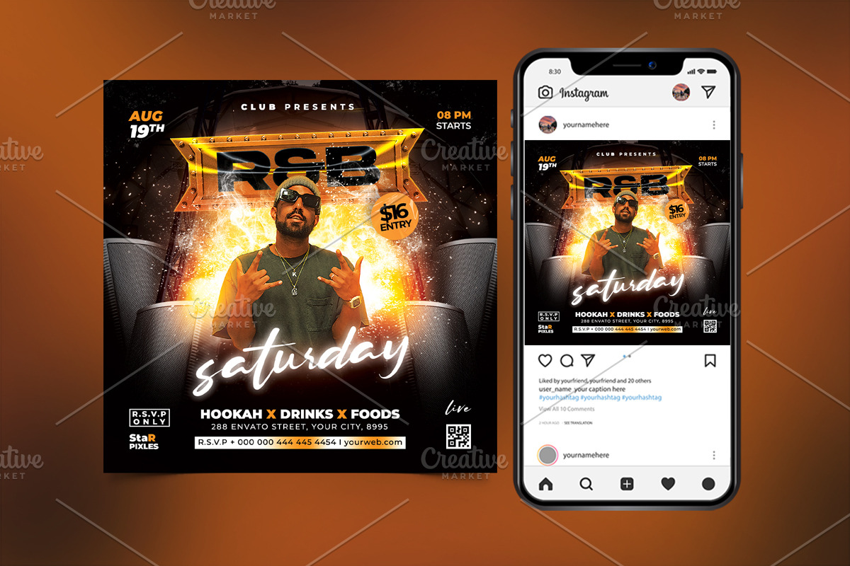Night Club Flyer, a Flyer Template by StarPixles11 (Photo 2 of 2)