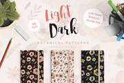 Light&Dark Botanical Patterns, a Pattern Graphic by Auberjean (Thumbnail 2 of 5)