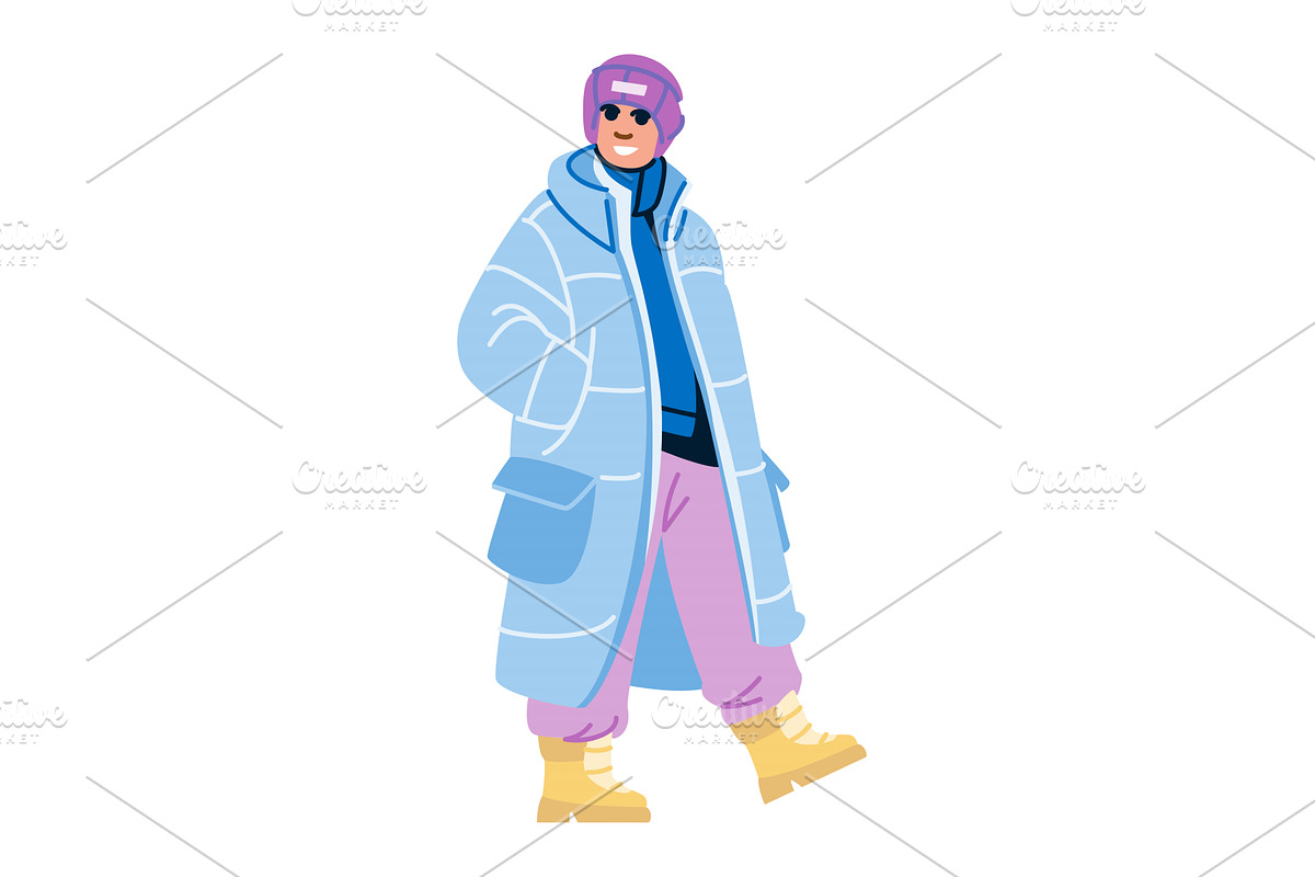 Smiling person wearing winter, a Sport Illustration by pikepicture