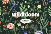 Wildbloom Botanical Pattern, a Pattern Graphic by Manimanisa (Thumbnail 1 of 10)