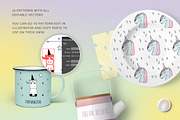 Unicorns & Rainbows Patterns, a Pattern Graphic by Youandigraphics (Thumbnail 3 of 11)