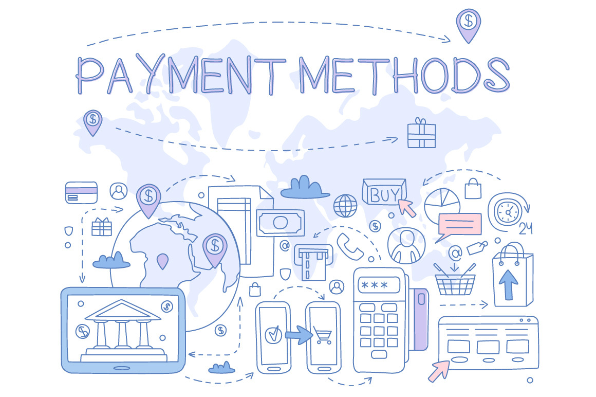 Payment Methods Hand drawn Vector, a Finance Illustration by TopVectors ...