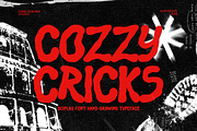 Cozzy Cricks Playful Hand Drawn, a Handwritten Font by dansdesign (Thumbnail 1 of 10)
