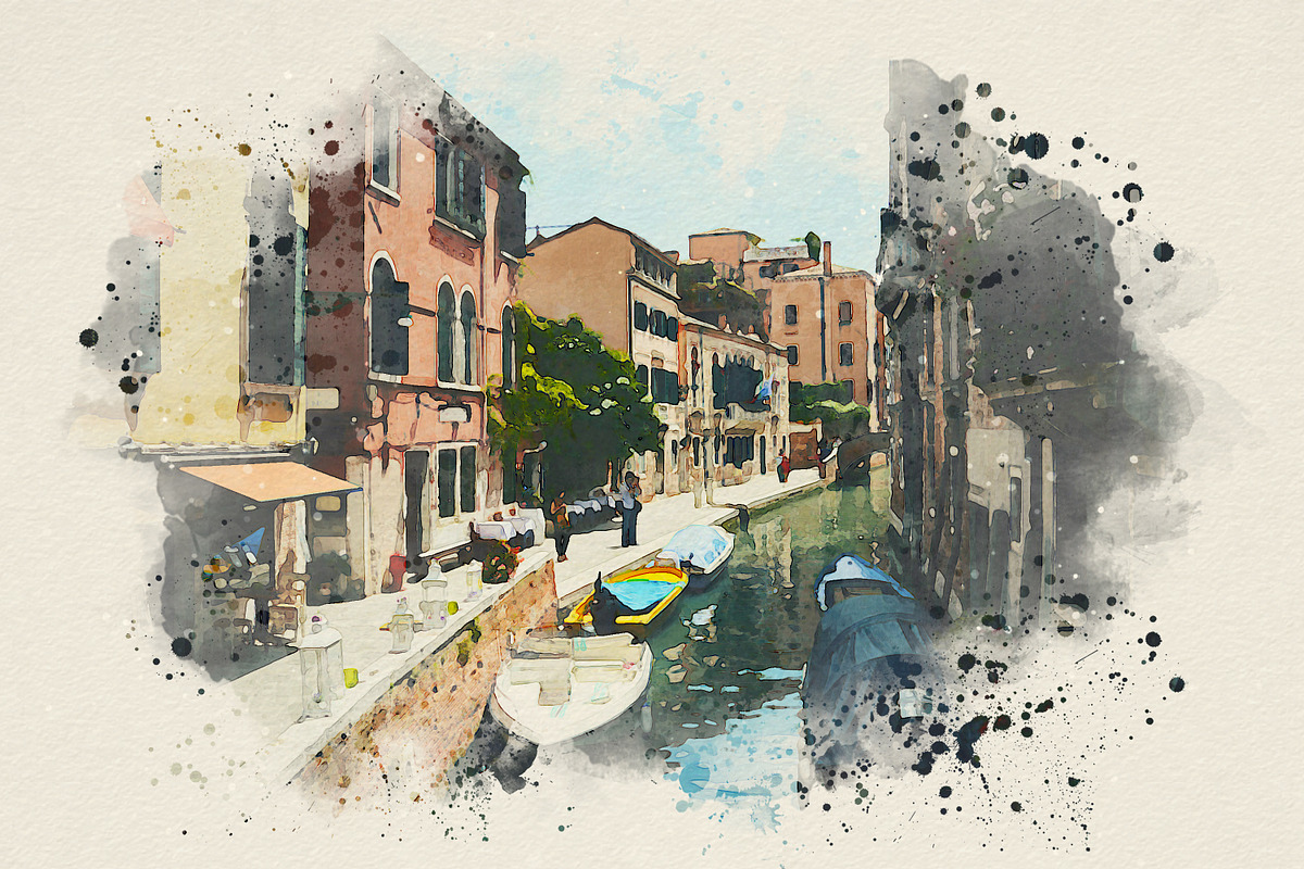 Realistic Watercolor Splatter Effect, an Action Add-On by liptouse (Photo 5 of 10)